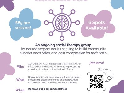 Neurodivergent Adult Hybrid Therapy Group